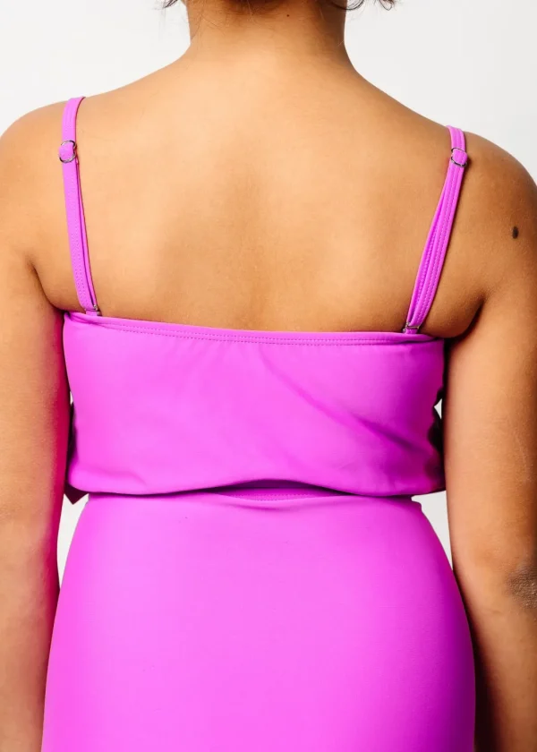 Brilliant Violet | Youth Oversized Ruffle Top