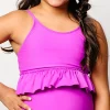 Brilliant Violet | Youth Peplum Top