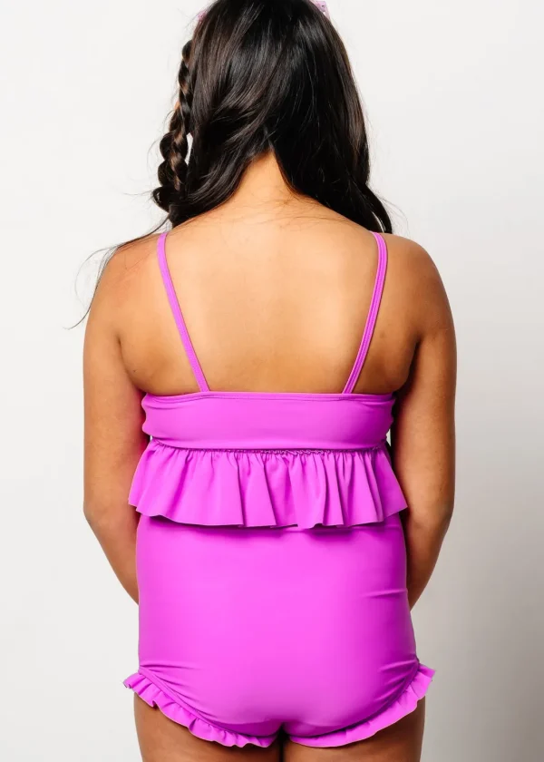Brilliant Violet | Youth Peplum Top