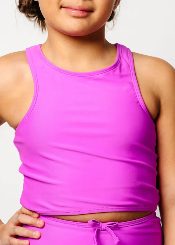 Brilliant Violet | Youth Racer Back Top
