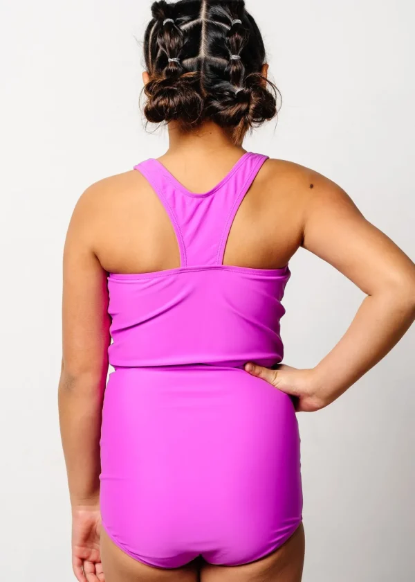 Brilliant Violet | Youth Racer Back Top