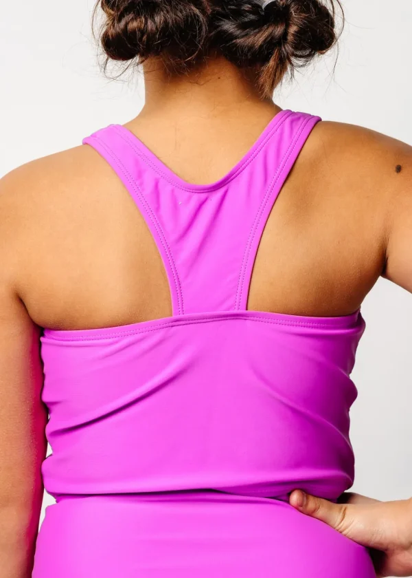 Brilliant Violet | Youth Racer Back Top