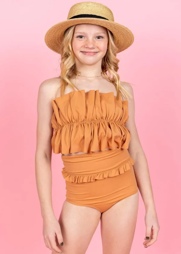 Clay | Youth Mid-Ruffle Bottoms