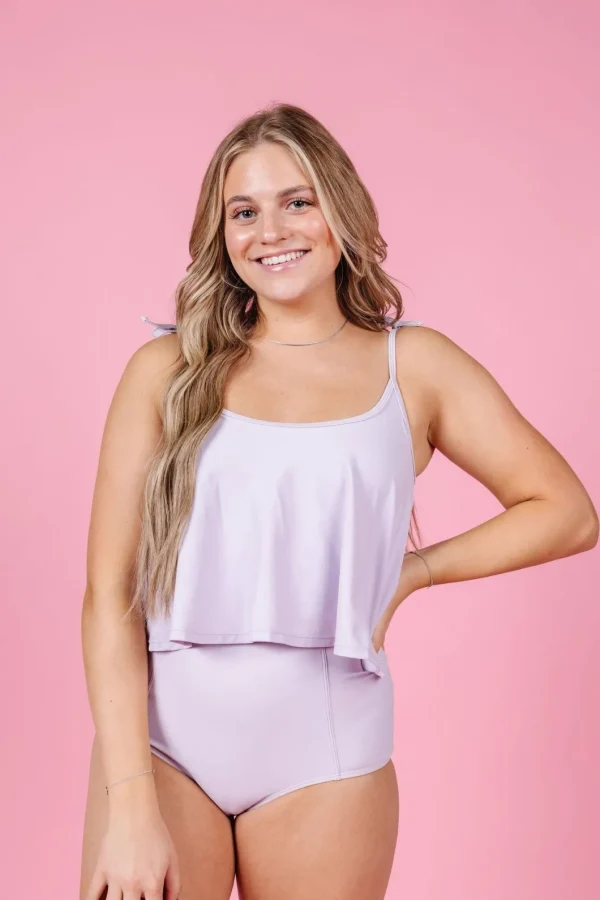 Cotton Purple | High-Waisted Bottoms