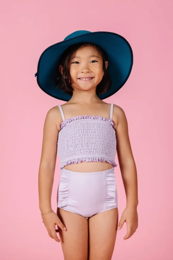 Cotton Purple | Mini Down in Front Ruffle Bottoms