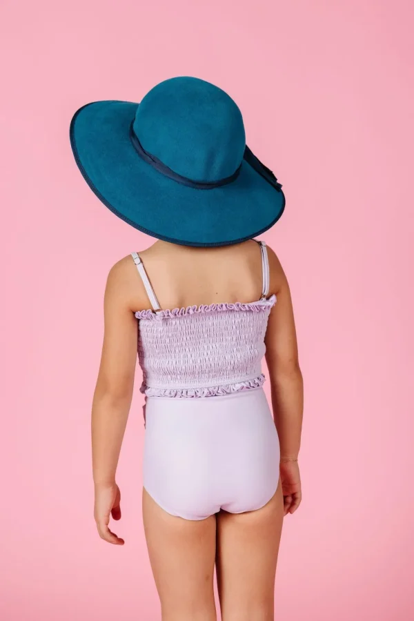 Cotton Purple | Mini Down in Front Ruffle Bottoms
