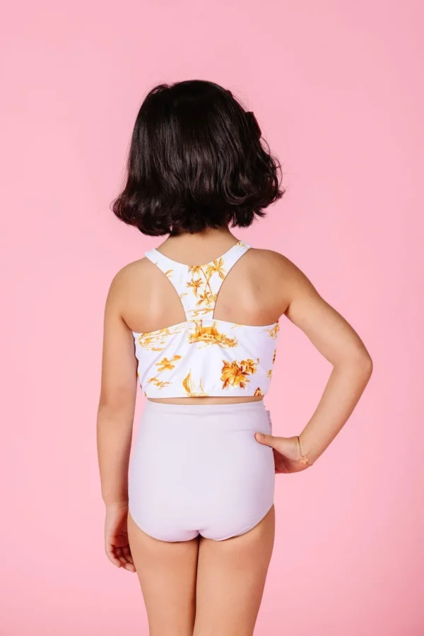 Cotton Purple | Mini Down in Front Ruffle Bottoms