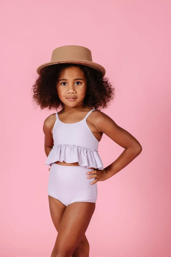 Cotton Purple | Mini High-Waisted Bottoms