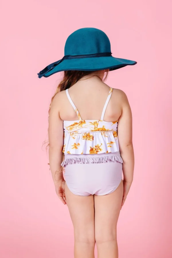 Cotton Purple | Mini Mid-Ruffle Bottoms