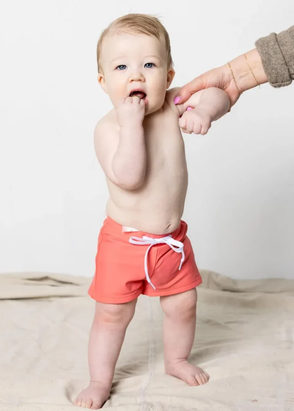 Deep Coral | Baby Euro Shorts
