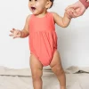 Deep Coral | Baby Romper One-Piece