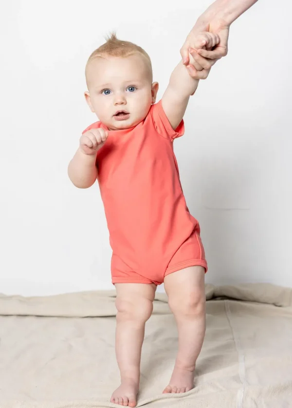 Deep Coral | Baby Shorties Rashguard (Unisex)