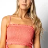 Deep Coral | Bandeau Top