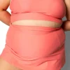 Deep Coral | Detached High-Waisted Skirt