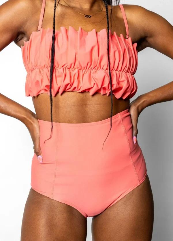 Deep Coral | Extended High-Waisted Bottoms