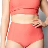 Deep Coral | High-Waisted Bottoms