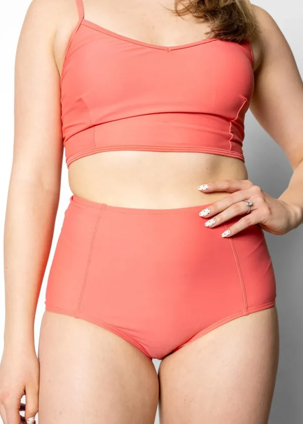 Deep Coral | High-Waisted Bottoms