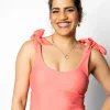 Deep Coral | Knot Top