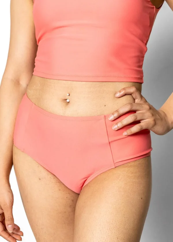 Deep Coral | Mid-Rise Bottoms