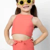 Deep Coral | Mini Bow Bottoms