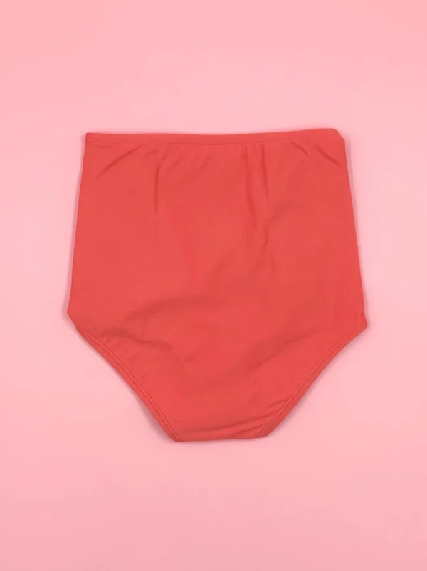 Deep Coral | Mini Down in Front Ruffle Bottoms