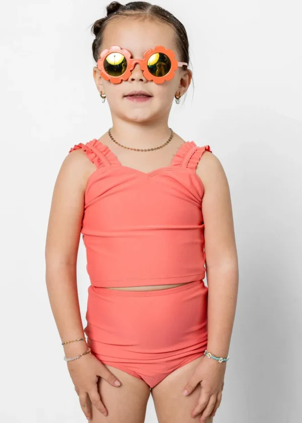 Deep Coral | Mini High-Waisted Bottoms