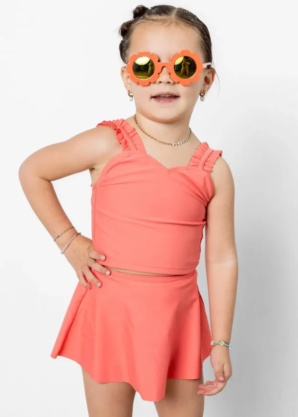 Deep Coral | Mini Ripple Top