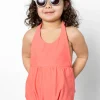 Deep Coral | Mini Romper One-Piece