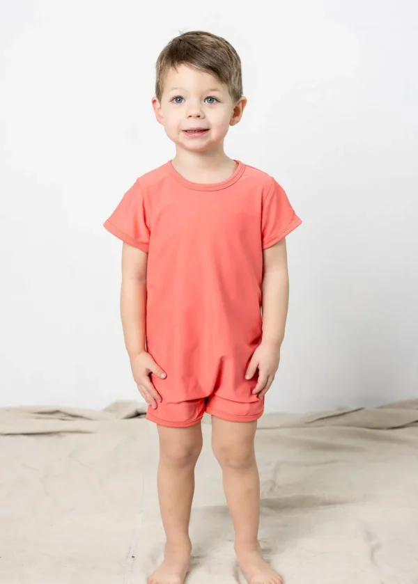 Deep Coral | Mini Shorties Rashguard (Unisex)