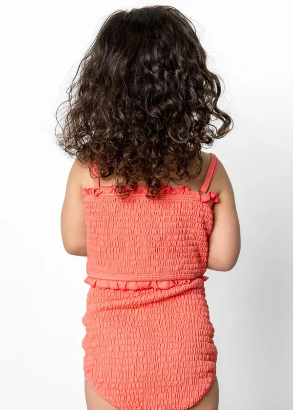 Deep Coral | Mini Smocked Bottoms