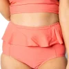 Deep Coral | Peplum Bottoms