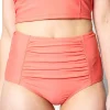 Deep Coral | Ruched Bottoms 2.0