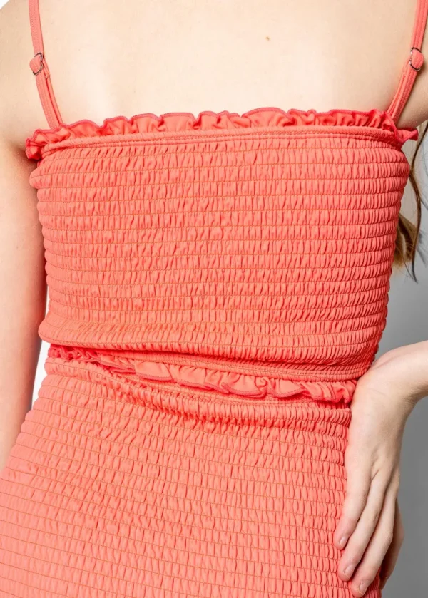 Deep Coral | Youth Bandeau Top