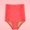 Deep Coral | Youth Down in Front Ruffle Bottoms