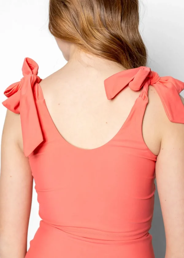 Deep Coral | Youth Knot Top
