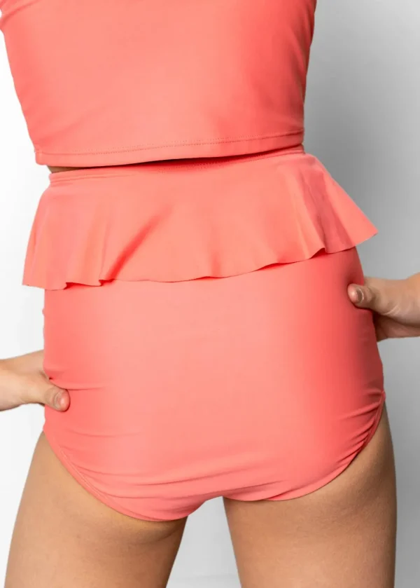 Deep Coral | Youth Peplum Bottoms