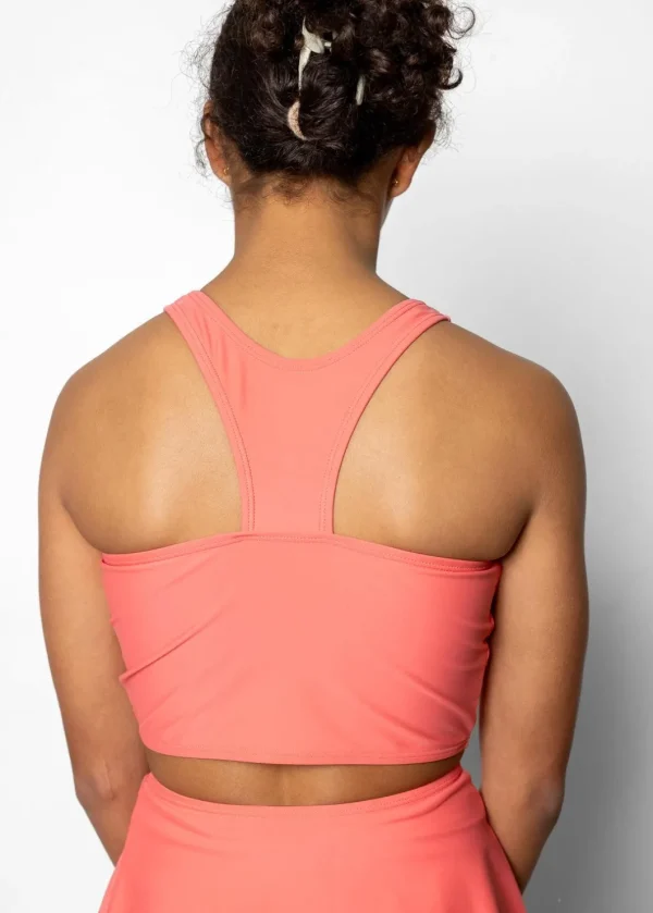 Deep Coral | Youth Racer Back Top