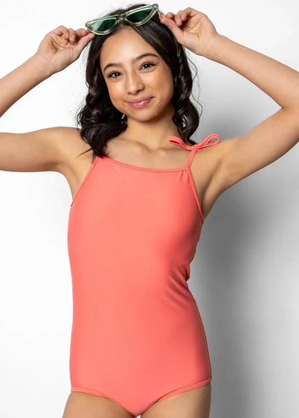 Deep Coral | Youth Simply One-Piece