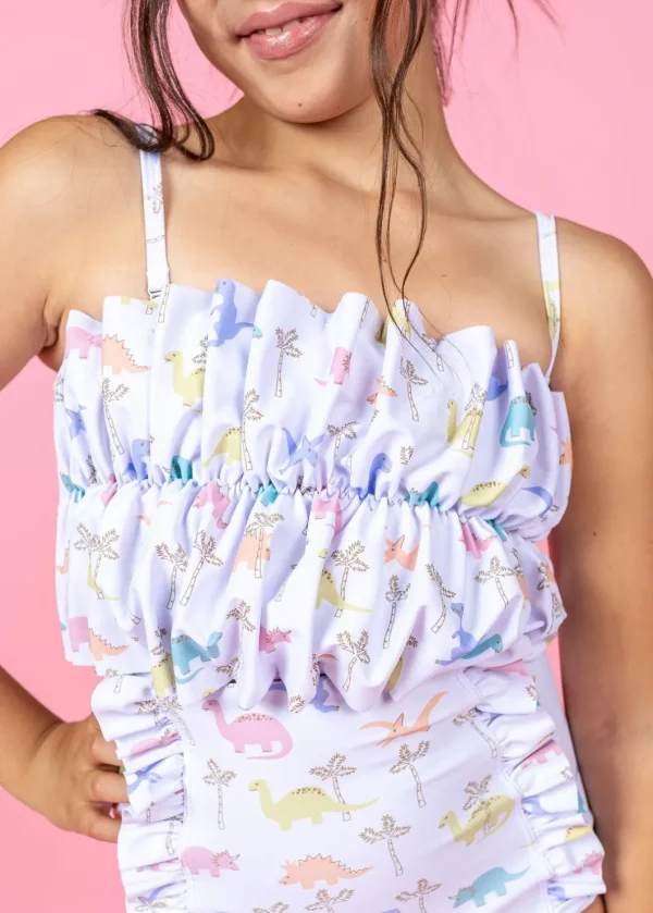Dinos | Youth Oversized Ruffle Top