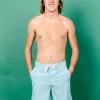 Dusty Light Blue | Mens Swim Trunks