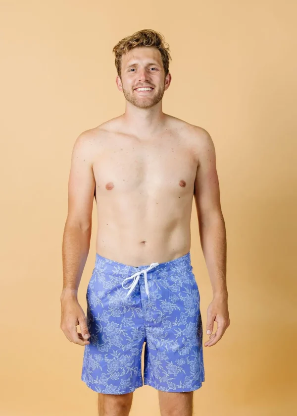 Elegant Floral | Mens Swim Trunks