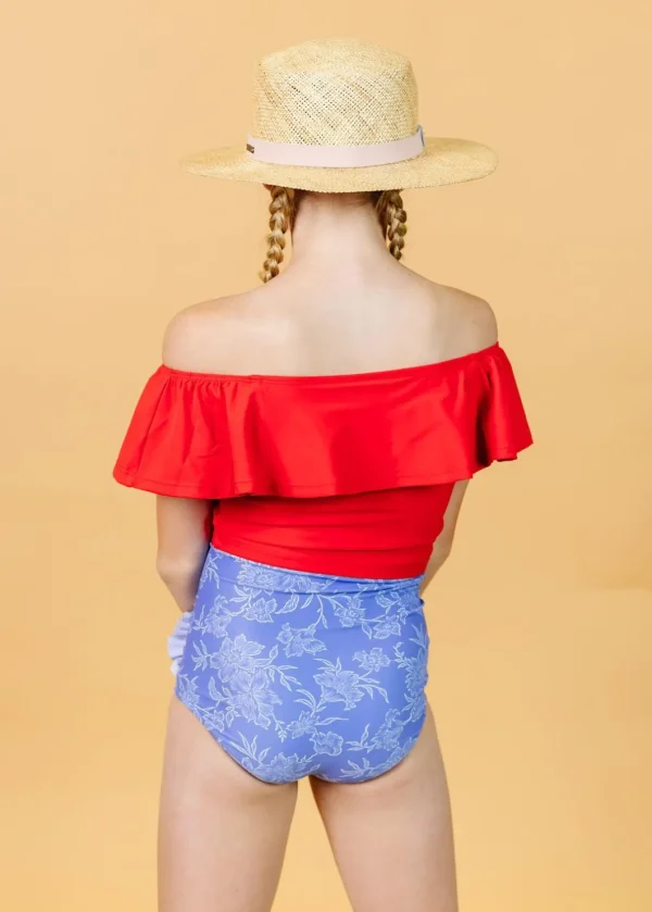 Elegant Floral | Youth Down in Front Ruffle Bottoms