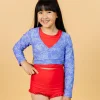 Elegant Floral | Youth Wrap Top Rashguard