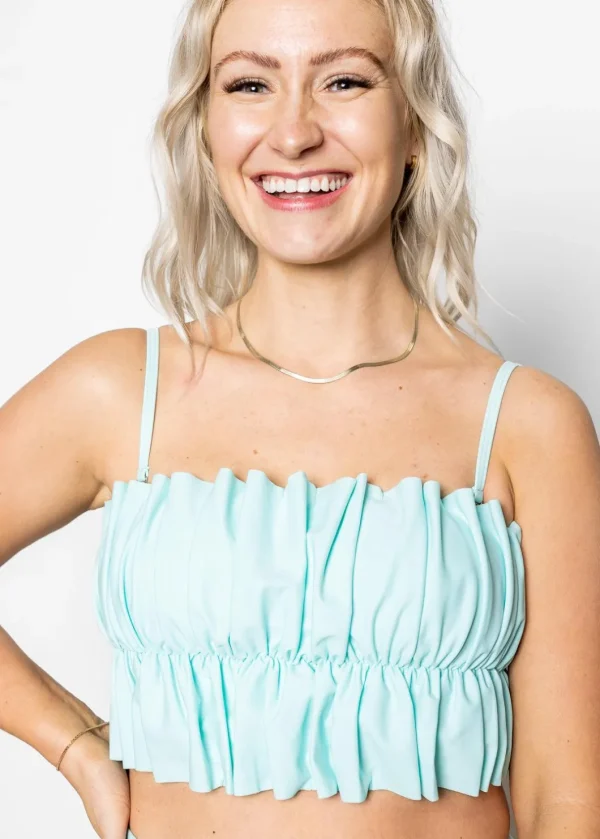 Fresh Mint | Oversized Ruffle Top