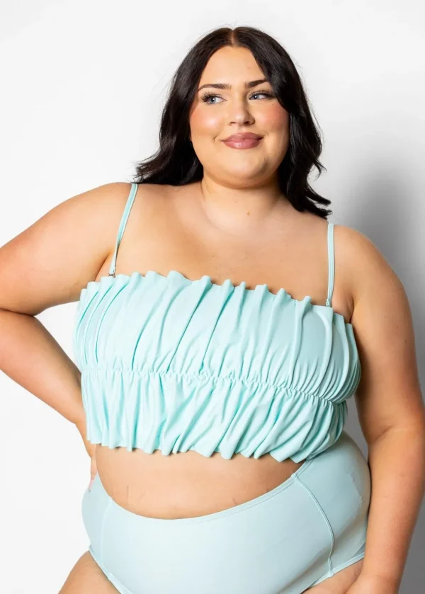 Fresh Mint | Oversized Ruffle Top