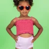 Just Lilac | Mini Down in Front Ruffle Bottoms