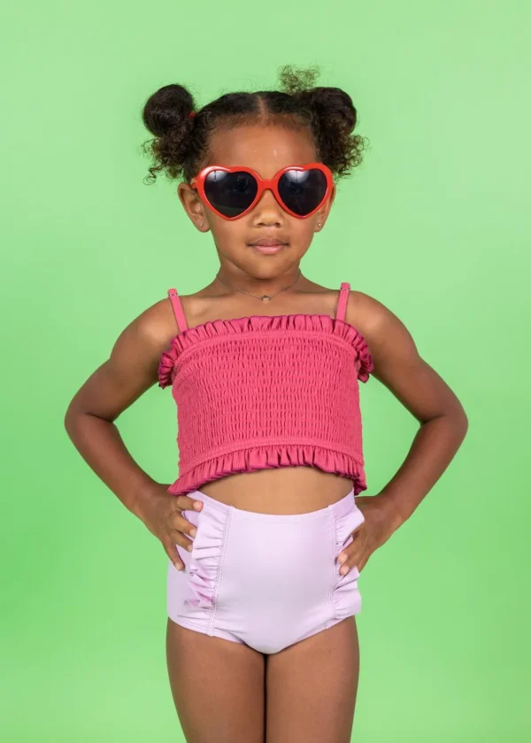 Just Lilac | Mini Down in Front Ruffle Bottoms