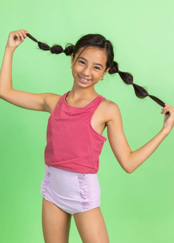 Just Lilac | Youth Down in Front Ruffle Bottoms
