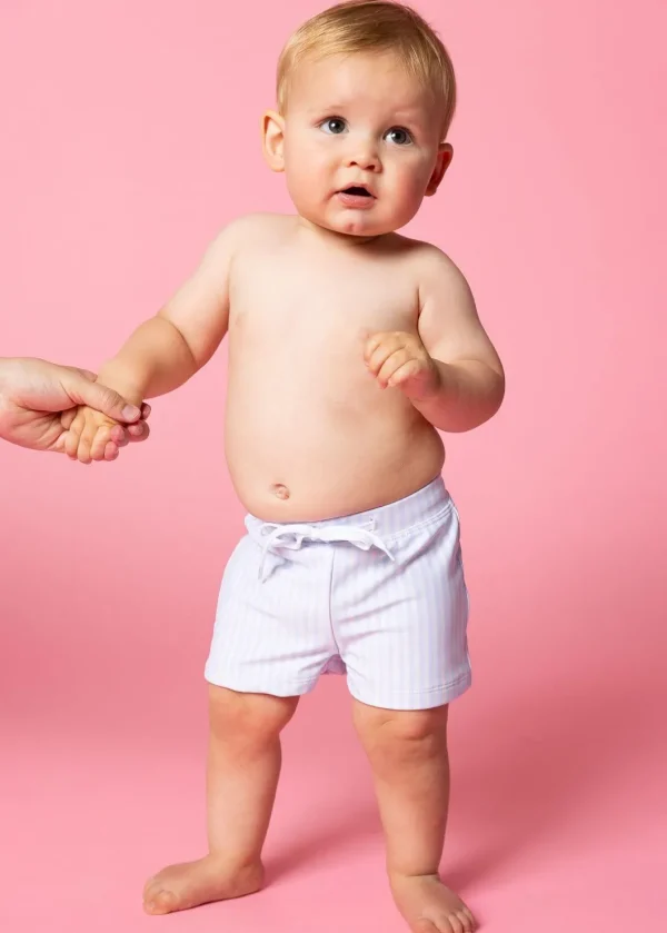 Light Blue Stripe | Baby Euro Shorts