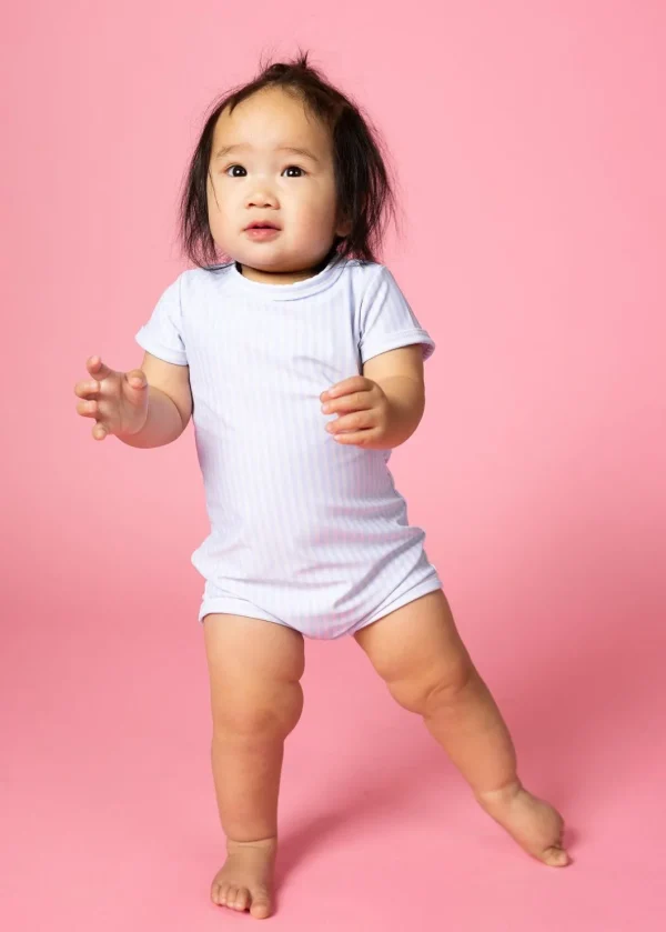 Light Blue Stripe | Baby Shorties Rashguard (Unisex)